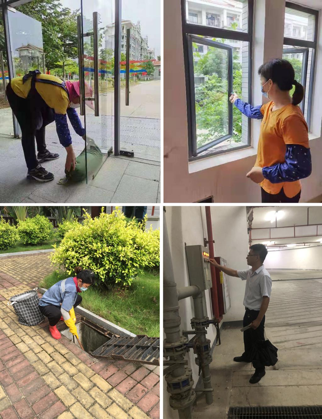防汛防台——翔安校园服务部在行动